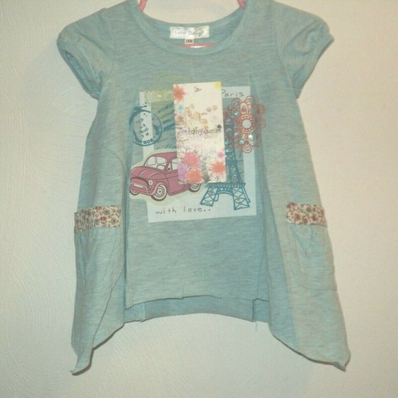 Gymboree Baby Sara Other - NEW Gymboree Baby Sara Dress/Tunic Top Size 18 Months From Paris with Love Blue